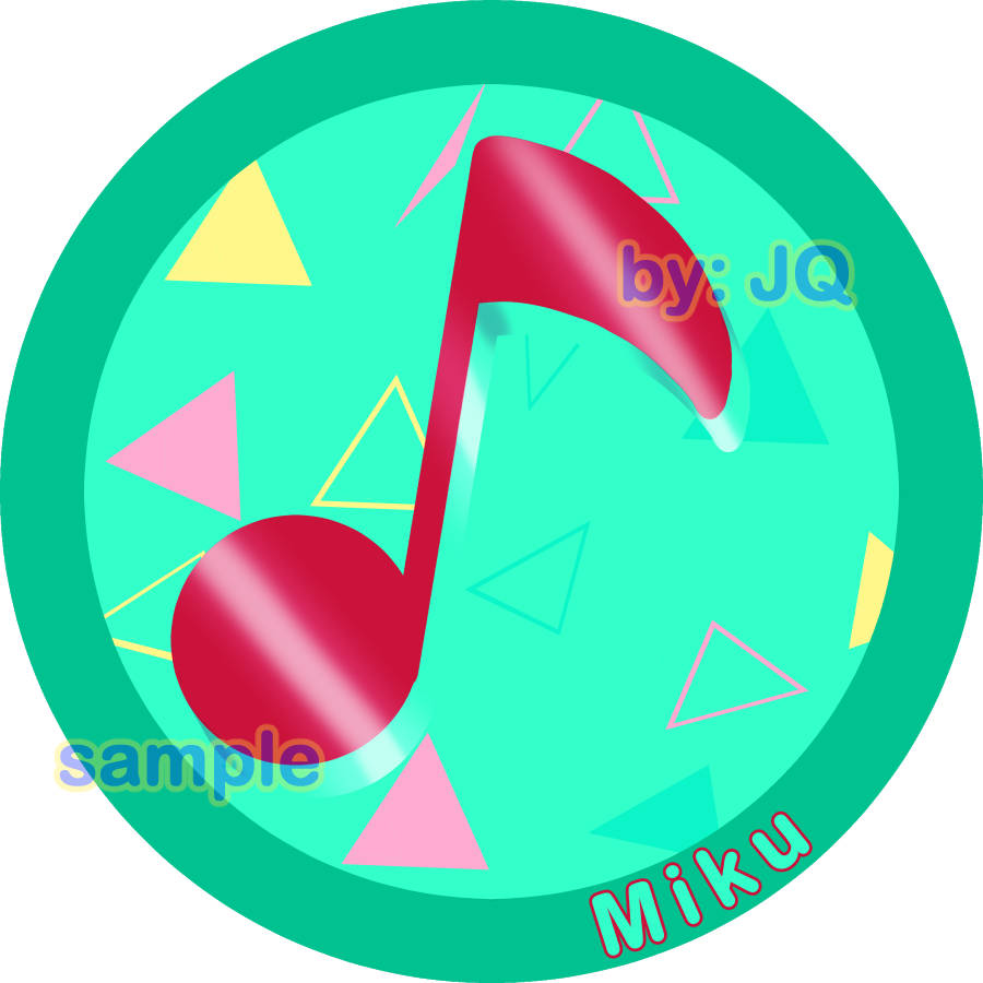 Project Sekai/Vocaloid Stickers: Miku 3" Round Sticker (+Bonus!)