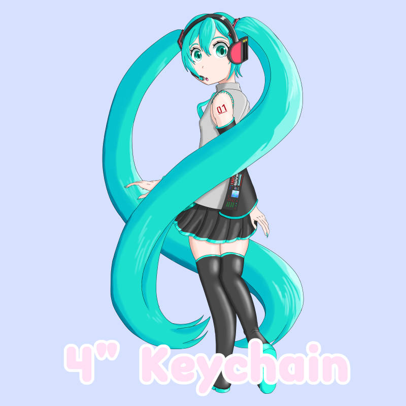 4" Keychain - Miku