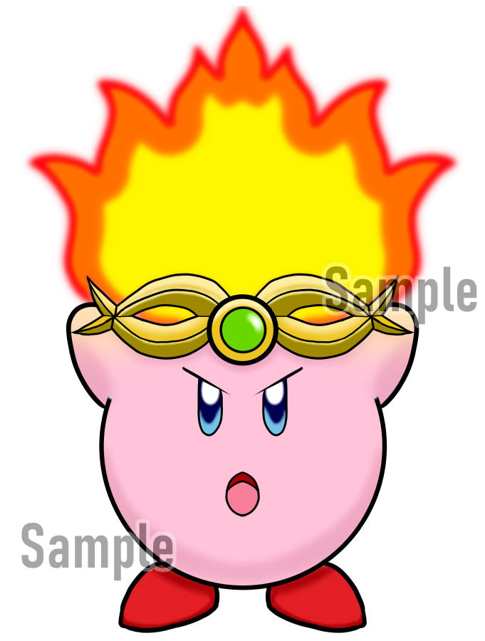 Fire Kirby 3" Magnet
