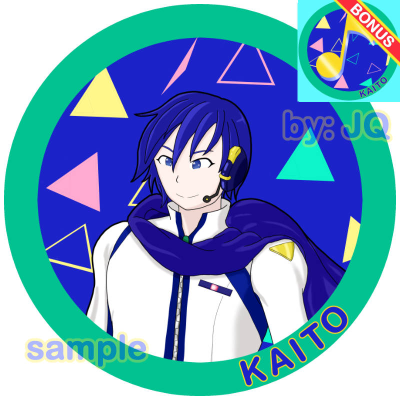 Project Sekai/Vocaloid Stickers:  KAITO 3" Round Sticker (+Bonus!)