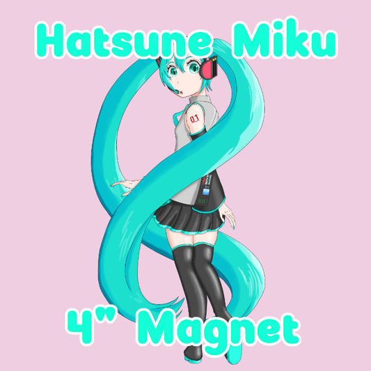 Hatsune Miku 4" Magnet - Looking Back