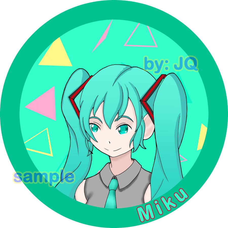 Project Sekai/Vocaloid Stickers:  Miku 3" Round Sticker (+Bonus!)