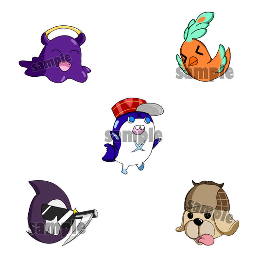 Hololive English -Myth- Mascot Stickers