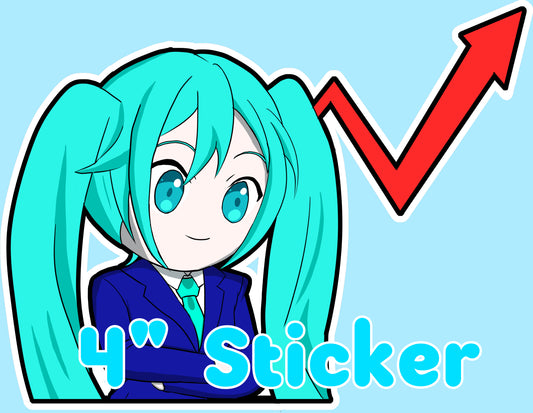Hatsune STONKSu 4" sticker