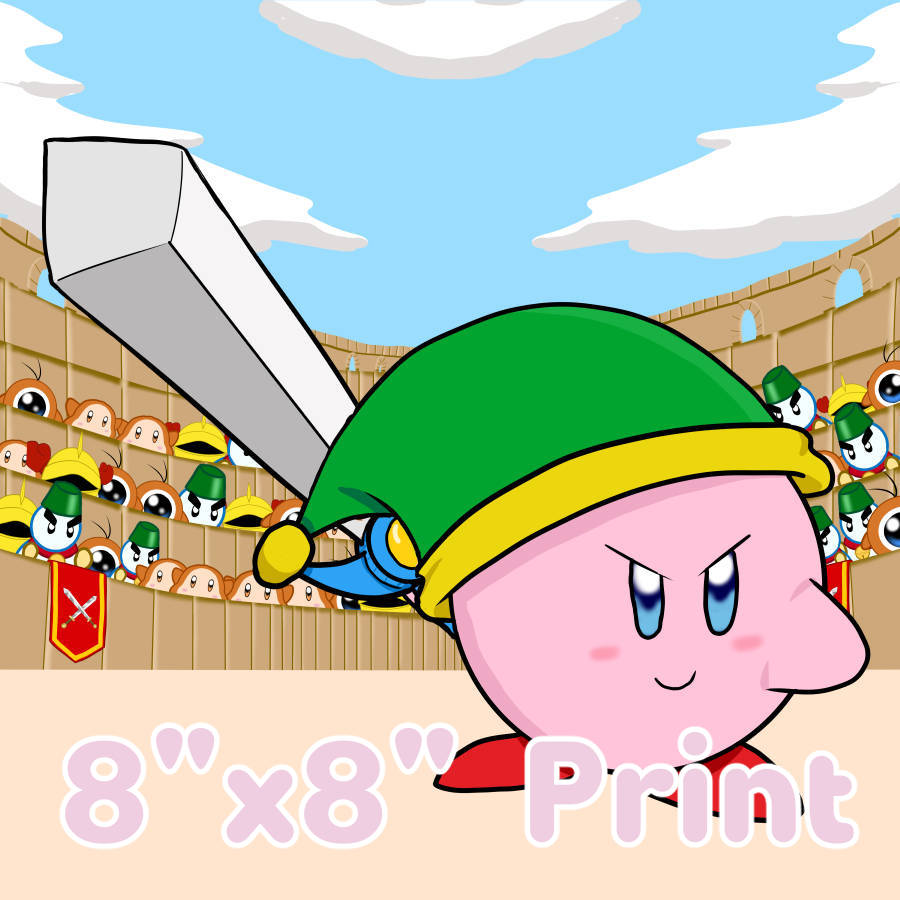 Sword Kirby - 8" Print
