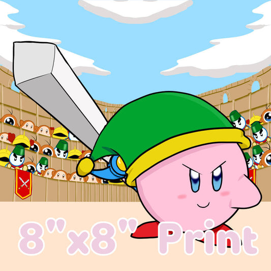 Sword Kirby - 8" Print