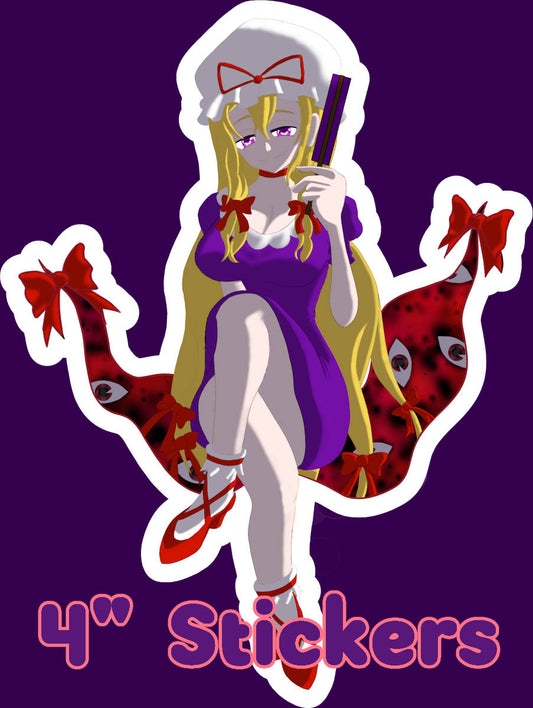 Yukari Yakumo 4" Stickers